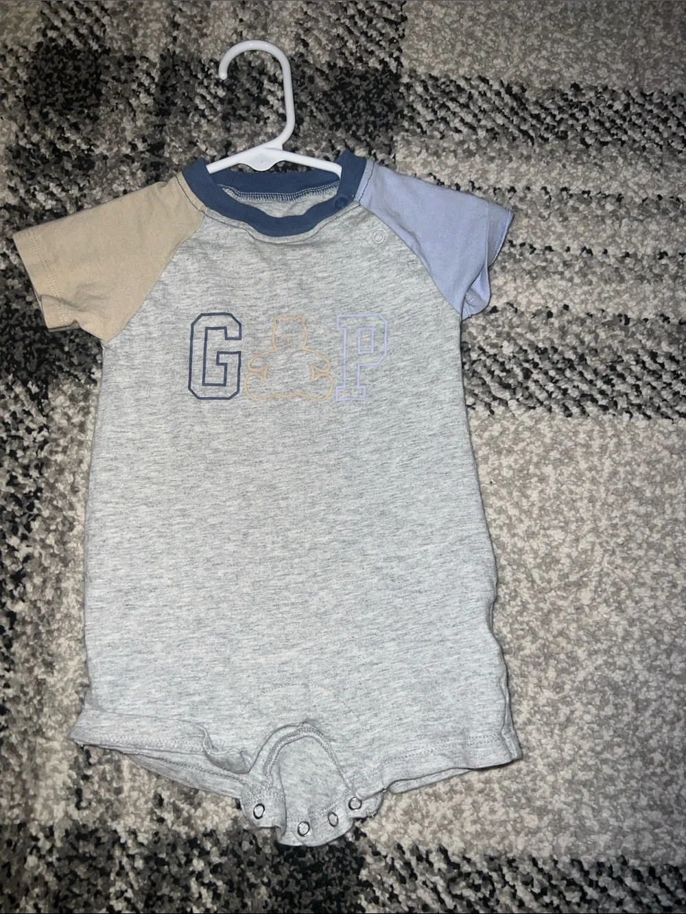 Baby Gap Logo Color Block Romper Onesie